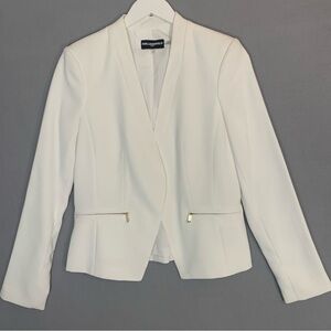 Karl Lagerfeld White Tailored Blazer Ladies Sz 4 Paris